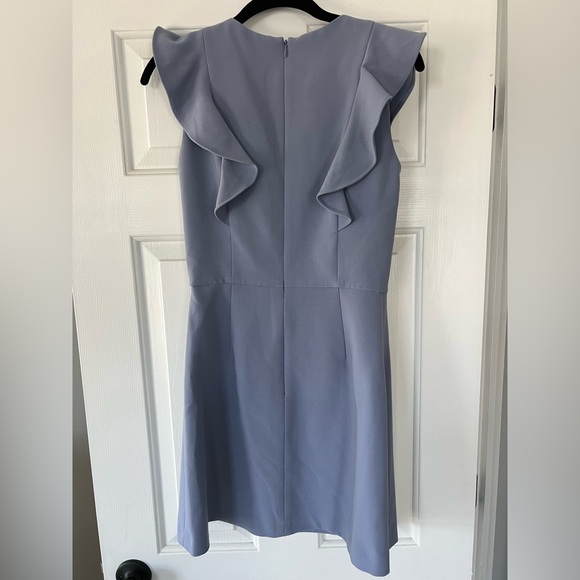 French Connection Whisper Ruffle Minidress - Annabelle Blue - Size 4 - Picture 3 of 4